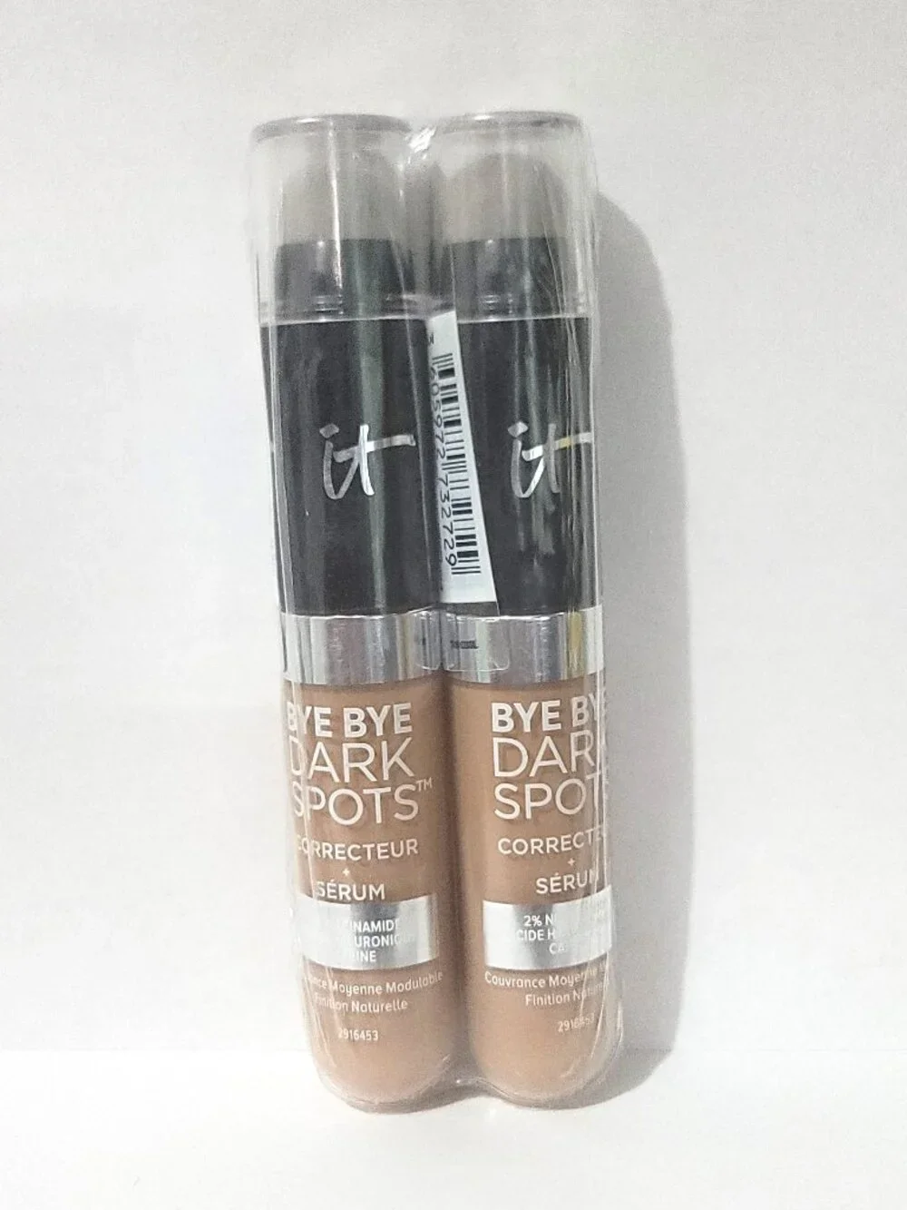 IT COSMETICS BYE BYE DARK SPOT CONCEALER + SERUM - TAN COOL 40 - 0.22 OZ 2PC LOT